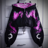 Gothic Long Sleeve Plush Hoodie w/ Ears