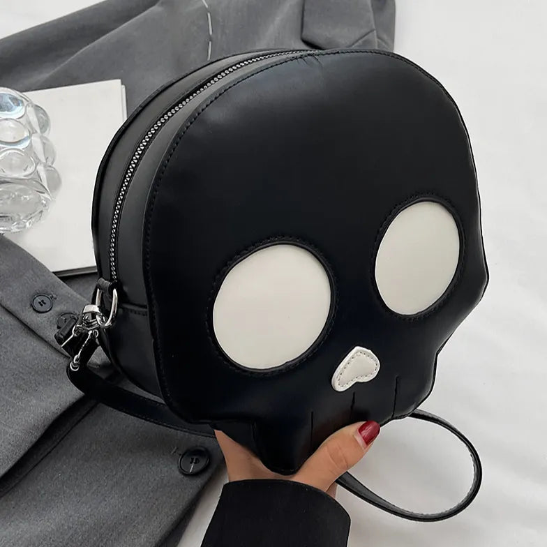 Skulled Head Novelty Leather Bag