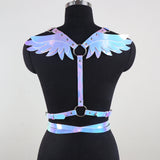 Iridescent Angel Winged Suspender Belt