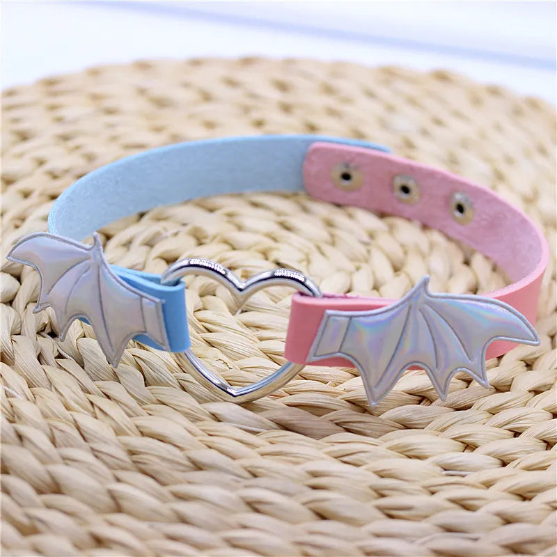 Bat Winged Heart Collar Choker