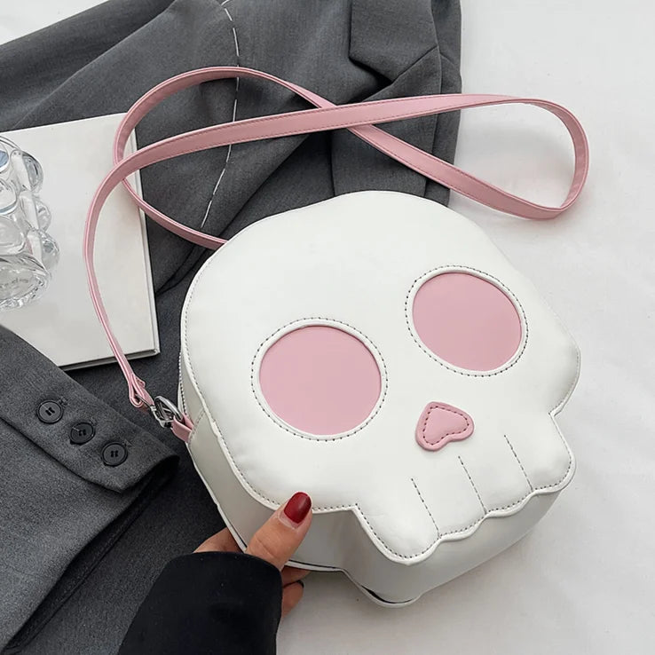 Skulled Head Novelty Leather Bag